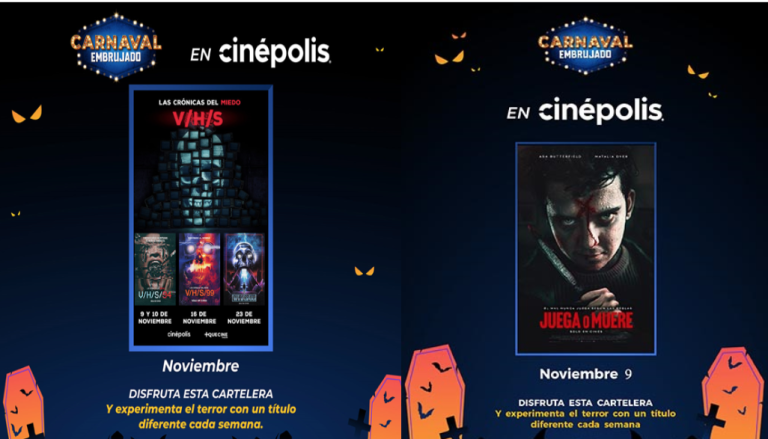 Continúa la Experiencia de Terror con los Estrenos del Carnaval Embrujado de Cinépolis